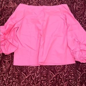 Off the Shoulder Pink Blouse